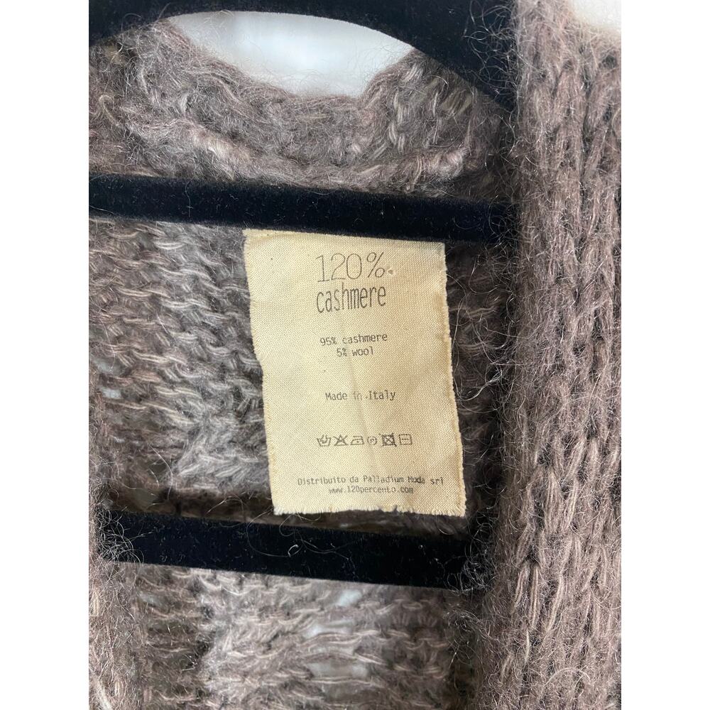 120% Cashmere Italy Oversized Cardigan Sweater One Button Front  Small - Picture 4 of 7
